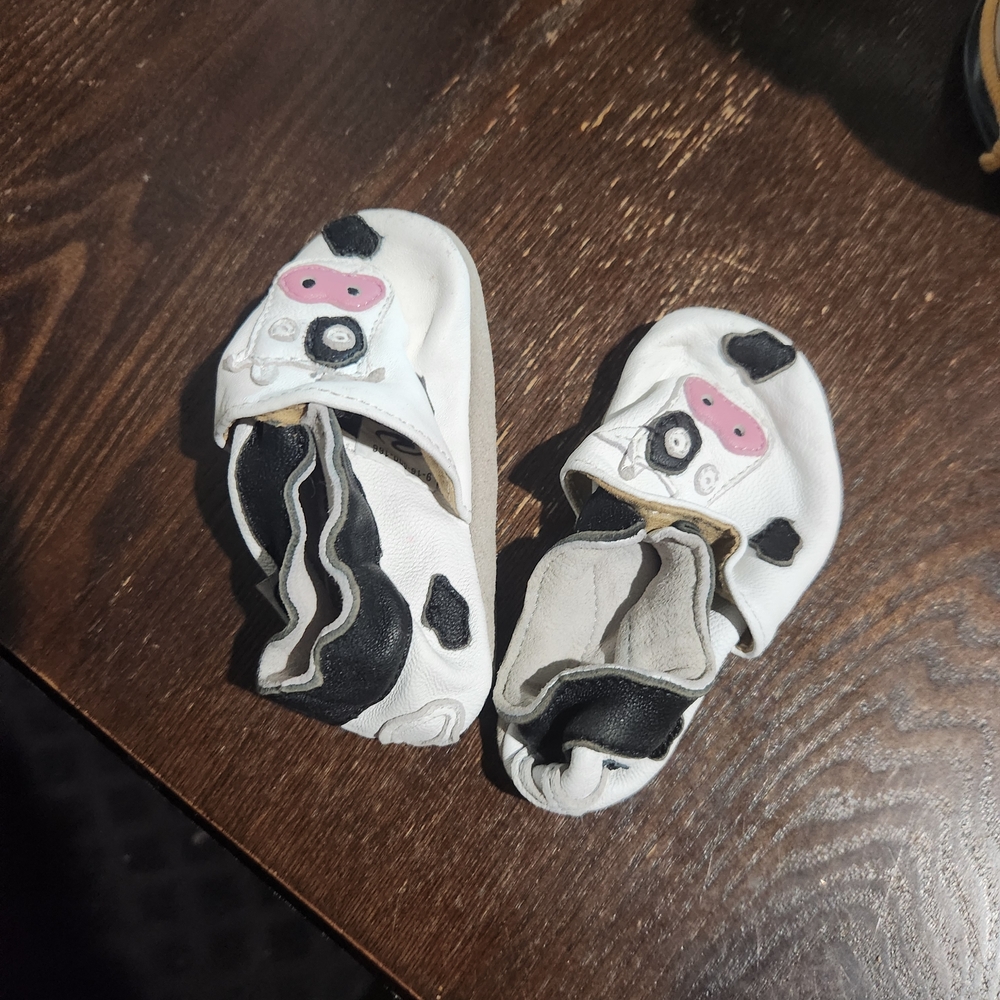 Adorable Cow Print Baby Shoes